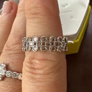 RBP8205 Inspired By You Dark Smokey Topaz Cubic Zirconia Rhodium Sz 8